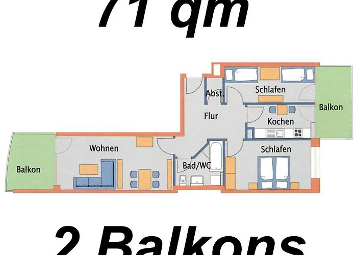 Апартаменты Nordseebrandung A3 1